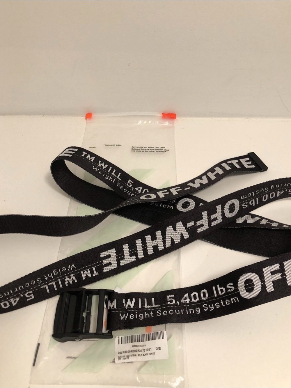 Off-White Black and White Industrial Phone Strap - Logo Webbing